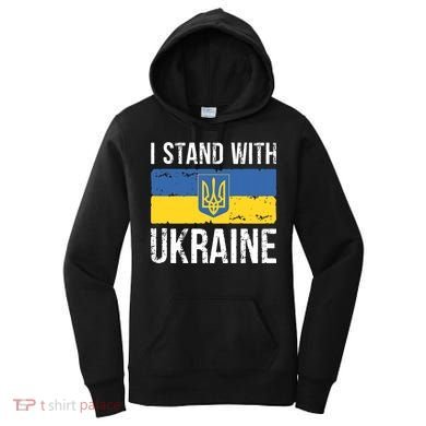 Ukrainians Support I Stand With Ukraine Flag Tees Meaningful Gift Women's Hoodie