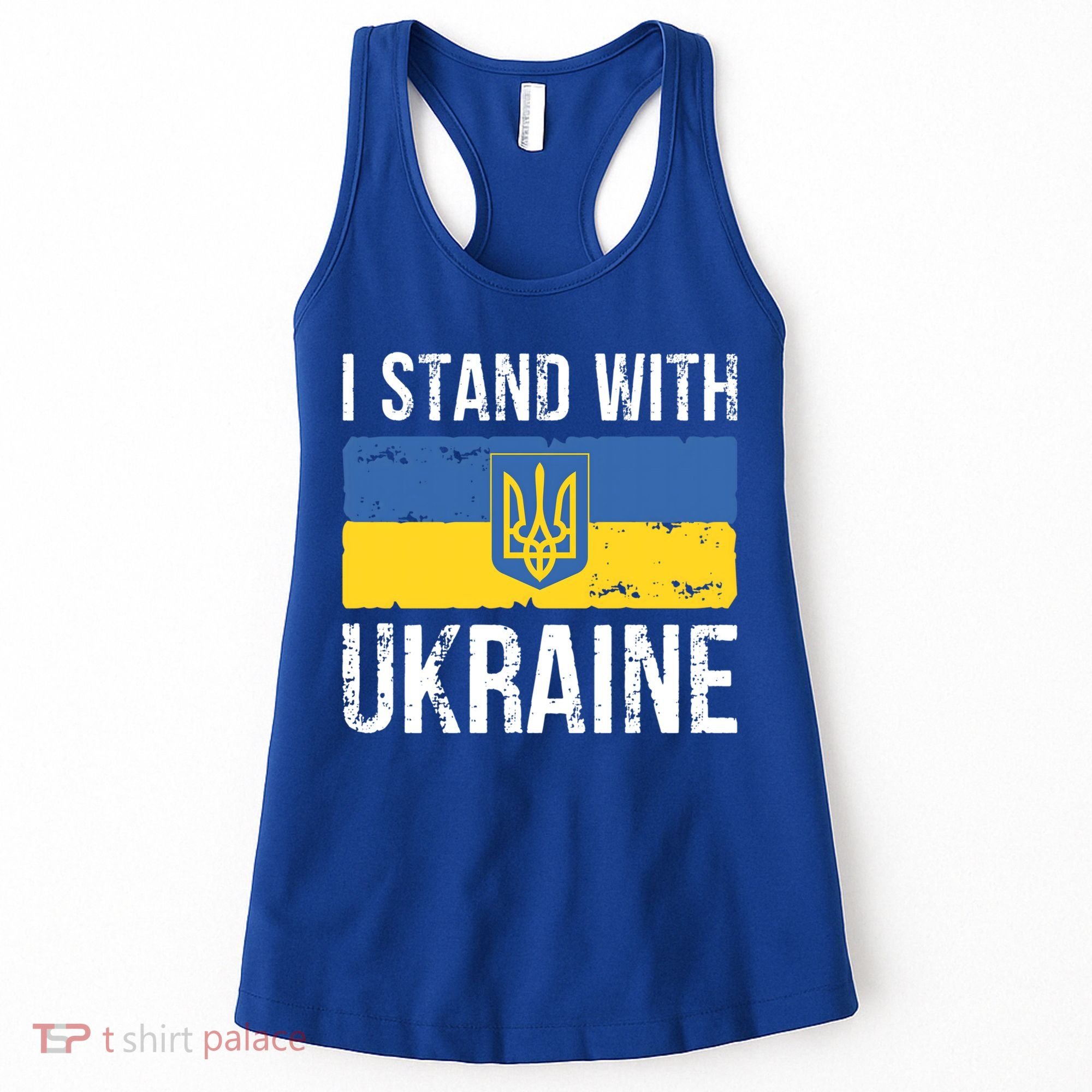 Ukrainians Support I Stand With Ukraine Flag Tees Meaningful Gift Women's Tank Top