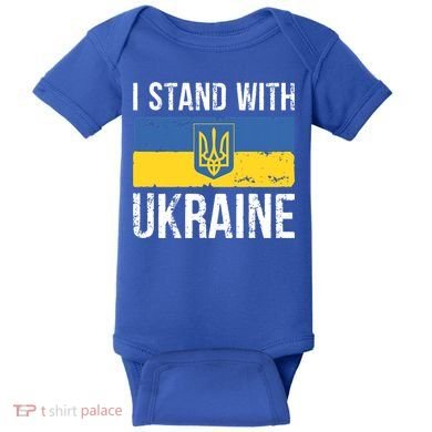 Ukrainians Support I Stand With Ukraine Flag Tees Meaningful Gift Baby Bodysuit