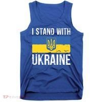 Ukrainians Support I Stand With Ukraine Flag Tees Meaningful Gift Tank Top thumb 0