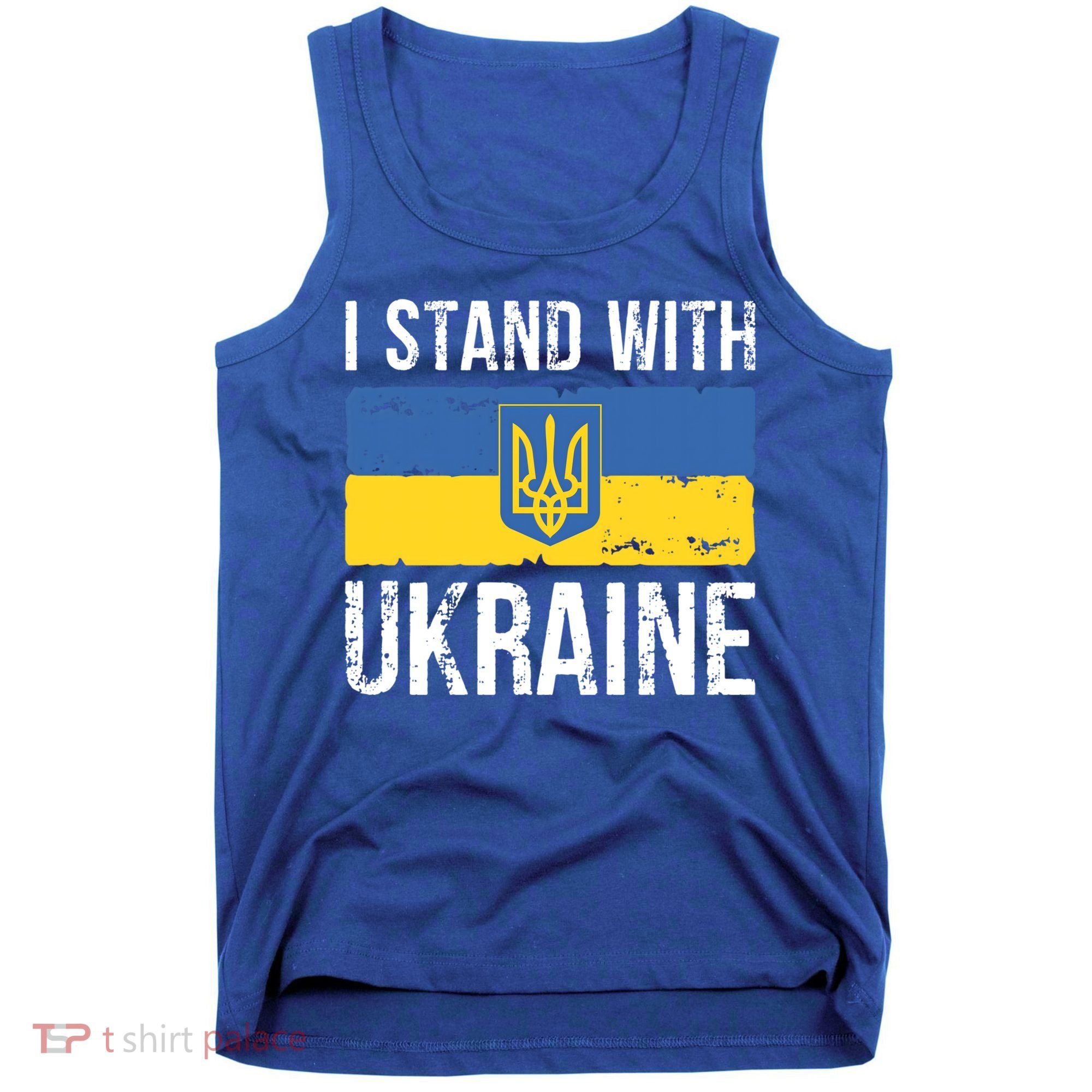 Ukrainians Support I Stand With Ukraine Flag Tees Meaningful Gift Tank Top
