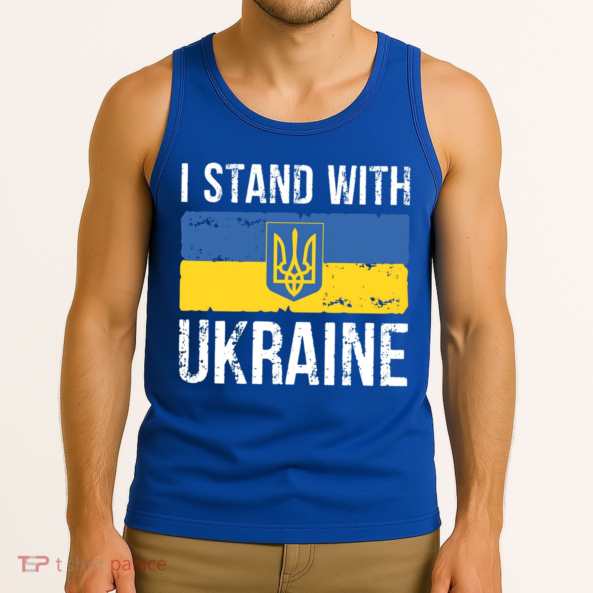 Ukrainians Support I Stand With Ukraine Flag Tees Meaningful Gift Tank Top