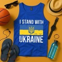 Ukrainians Support I Stand With Ukraine Flag Tees Meaningful Gift Tank Top thumb 4