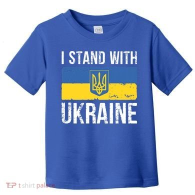 Ukrainians Support I Stand With Ukraine Flag Tees Meaningful Gift Toddler T-Shirt