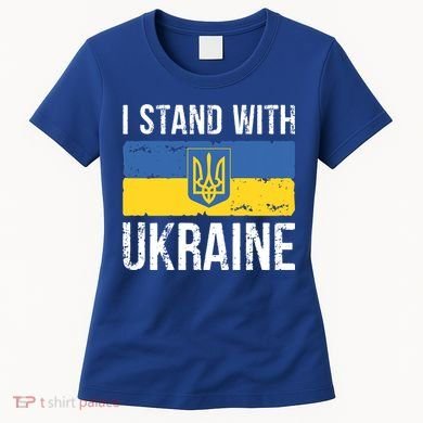 Ukrainians Support I Stand With Ukraine Flag Tees Meaningful Gift Women's T-Shirt