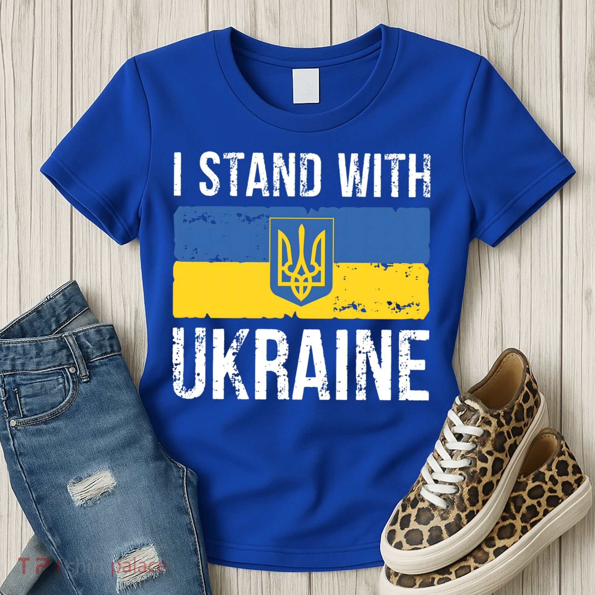Ukrainians Support I Stand With Ukraine Flag Tees Meaningful Gift Women's T-Shirt