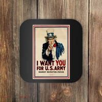Uncle Sam I Want You World War 2 Coaster thumb 0