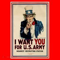 Uncle Sam I Want You World War 2 Santa Hat thumb 1