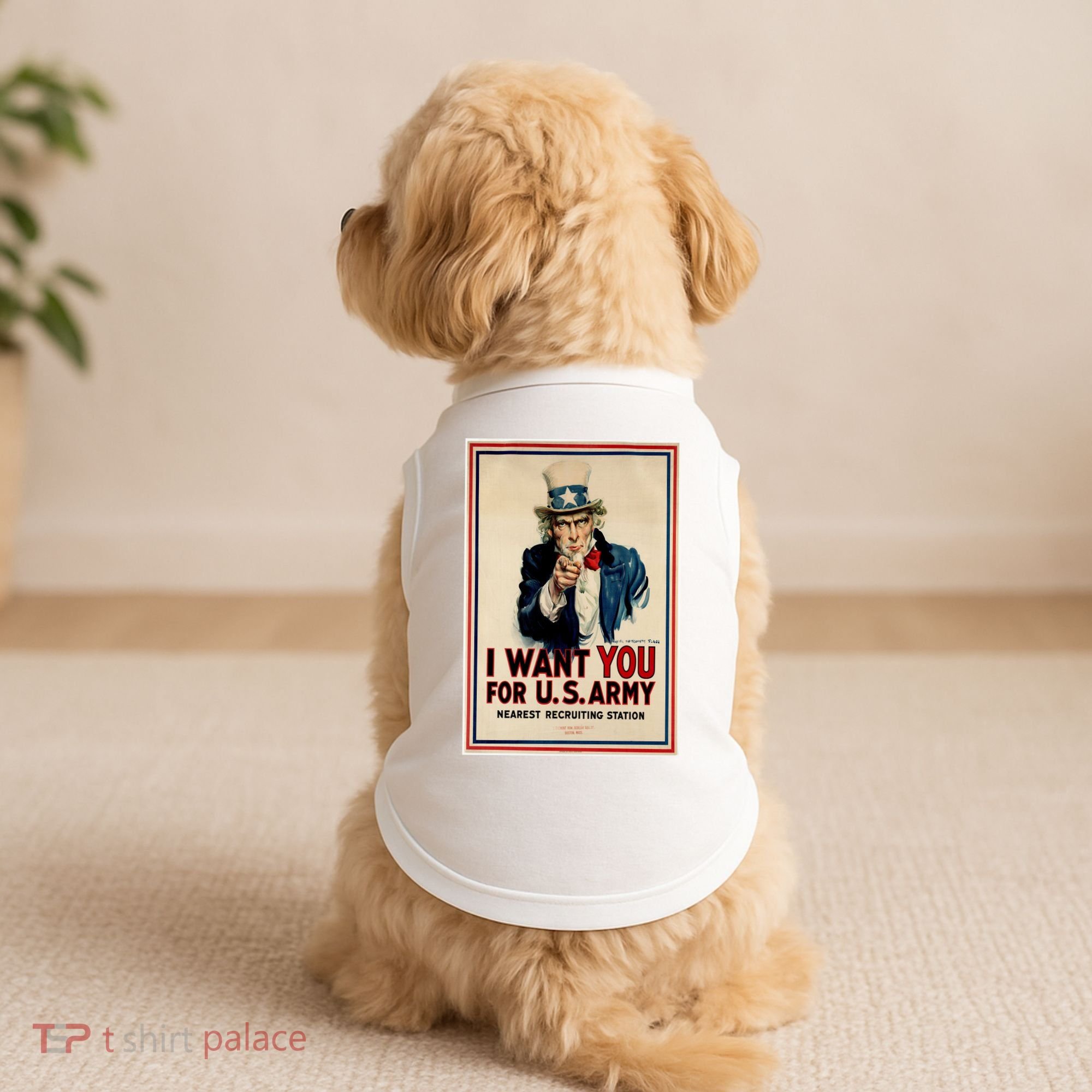 Uncle Sam I Want You World War 2 Doggie Tank