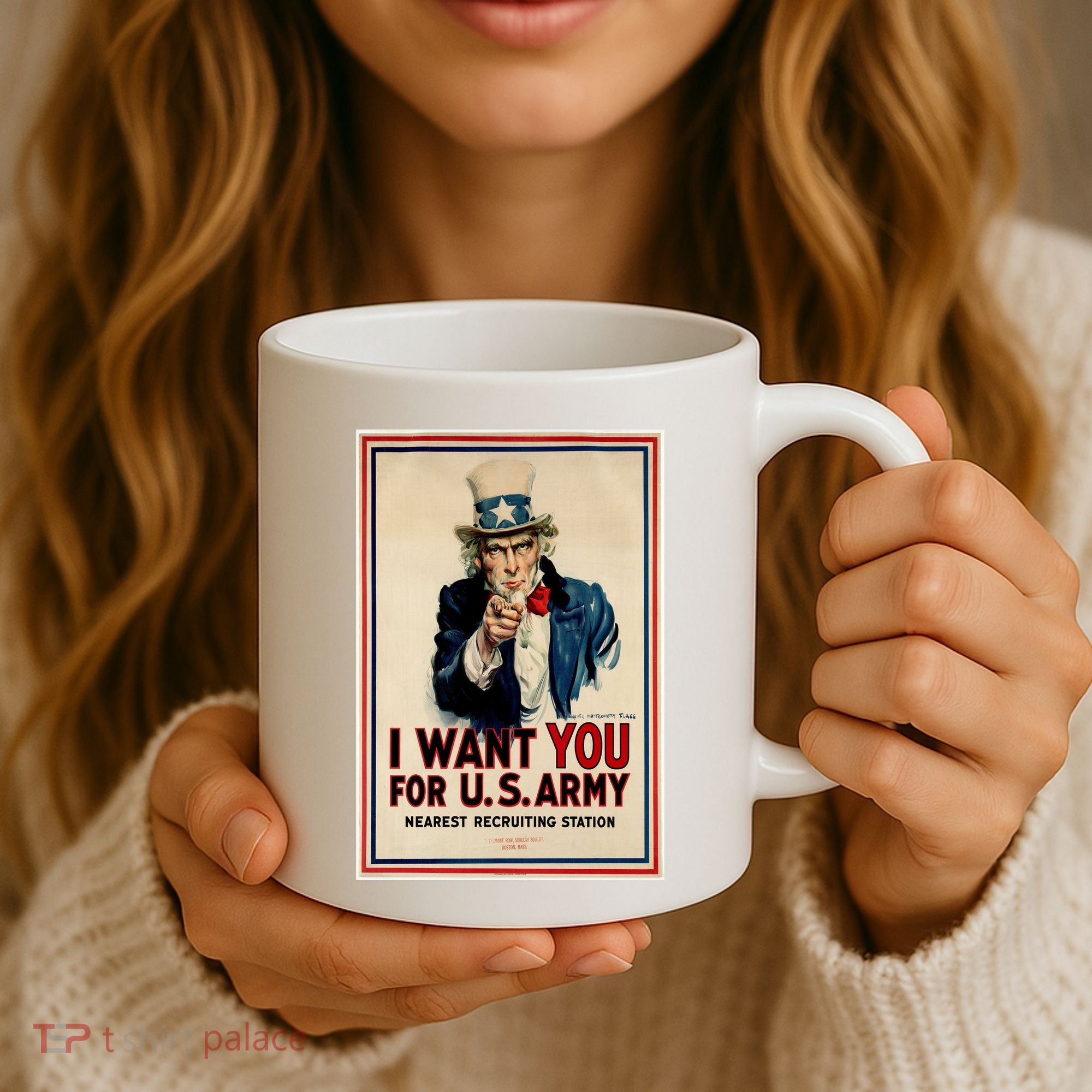 Uncle Sam I Want You World War 2 Coffee Mug