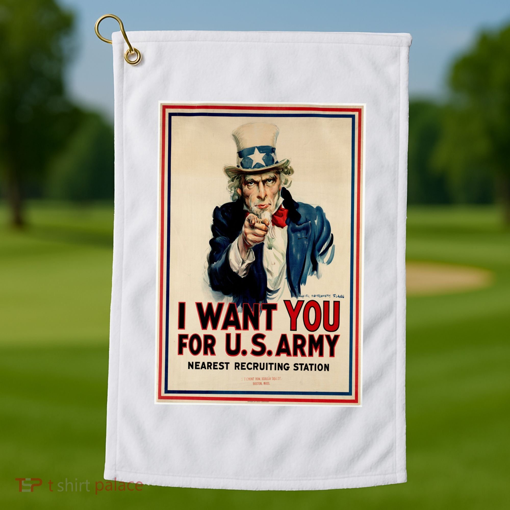 Uncle Sam I Want You World War 2 Golf Towel