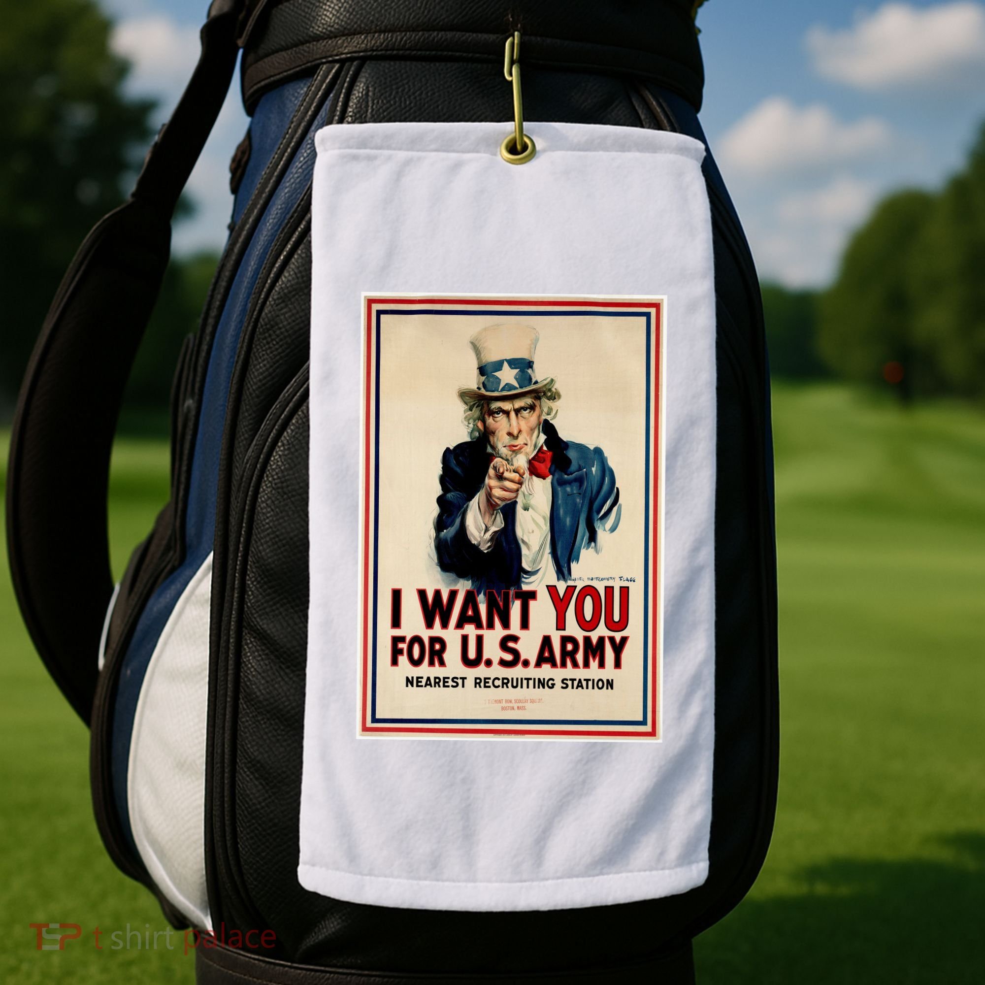 Uncle Sam I Want You World War 2 Golf Towel