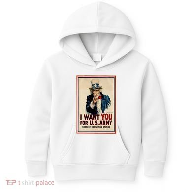 Uncle Sam I Want You World War 2 Kids Hoodie