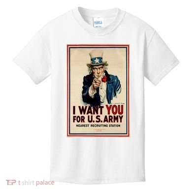Uncle Sam I Want You World War 2 Kids T-Shirt