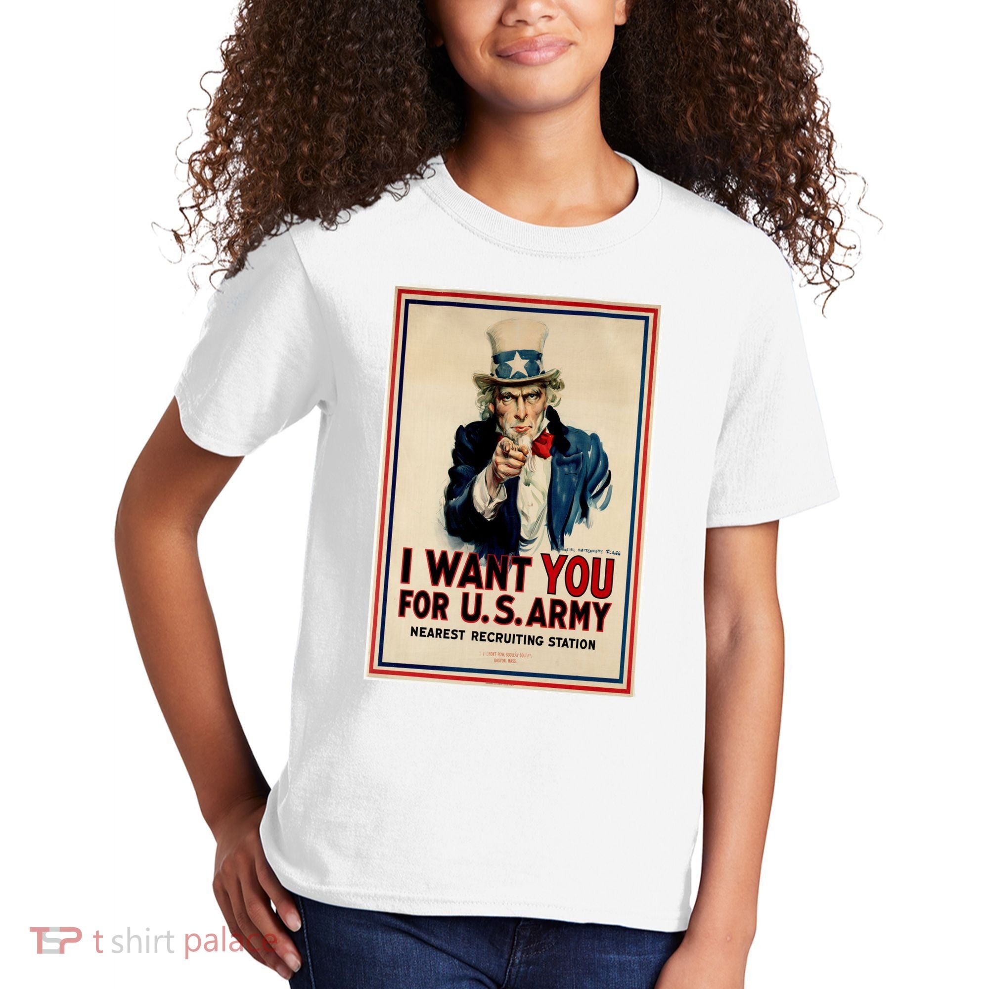 Uncle Sam I Want You World War 2 Kids T-Shirt