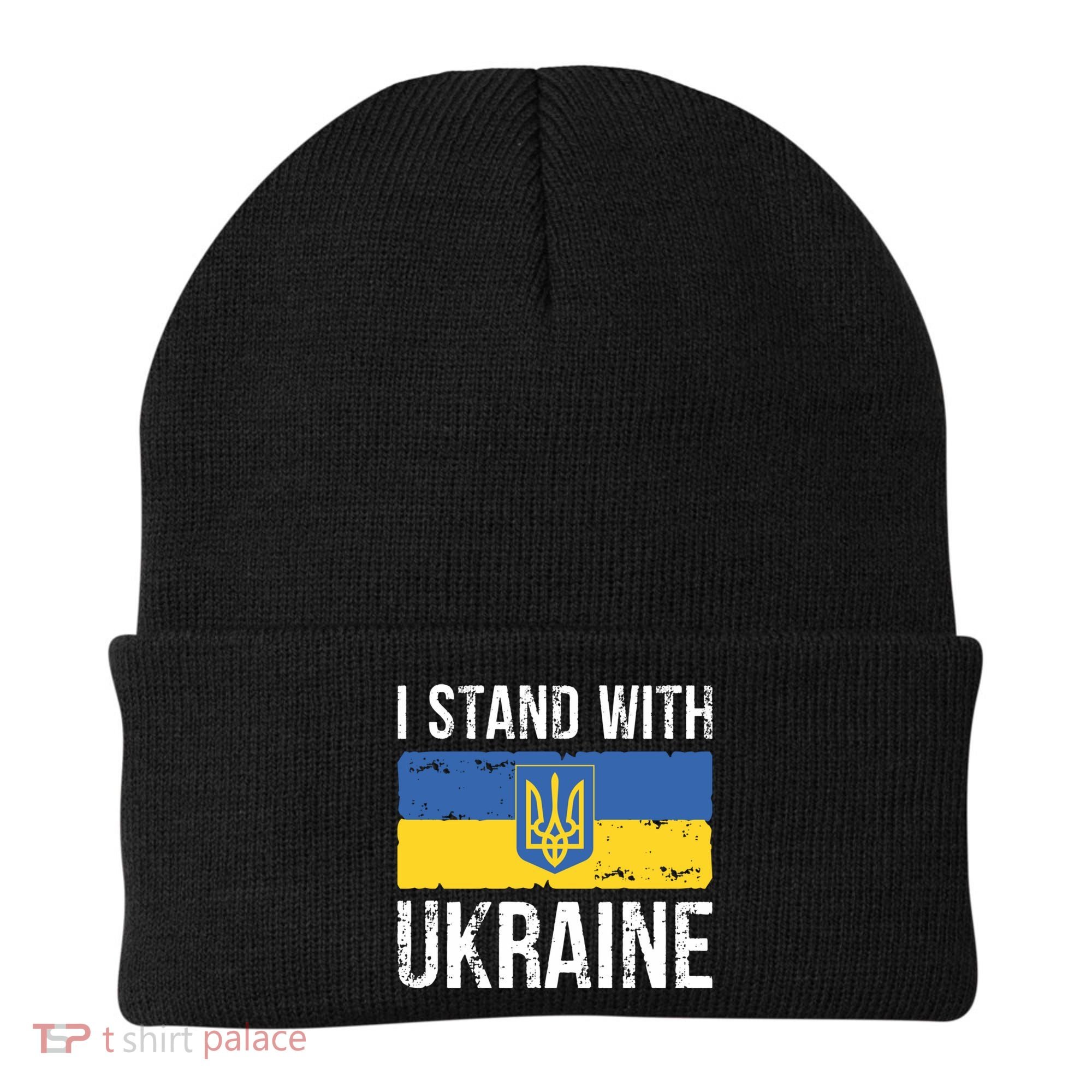 Ukrainians Support I Stand With Ukraine Flag Tees Cool Gift Beanie