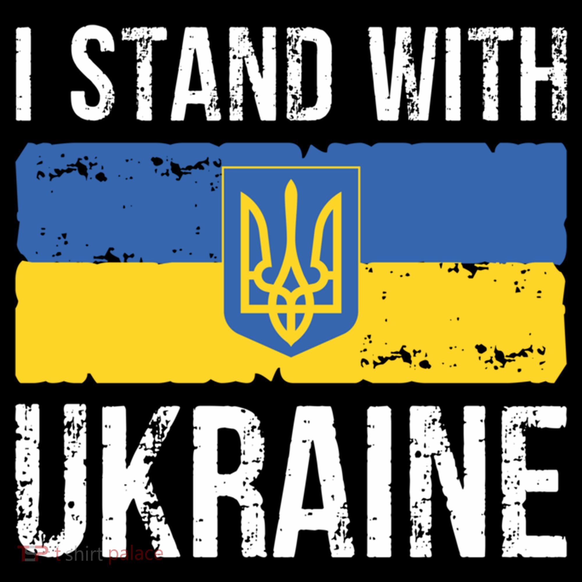 Ukrainians Support I Stand With Ukraine Flag Tees Cool Gift Women's Hoodie