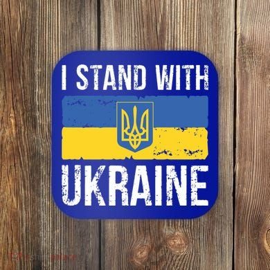 Ukrainians Support I Stand With Ukraine Flag Tees Cool Gift Coaster