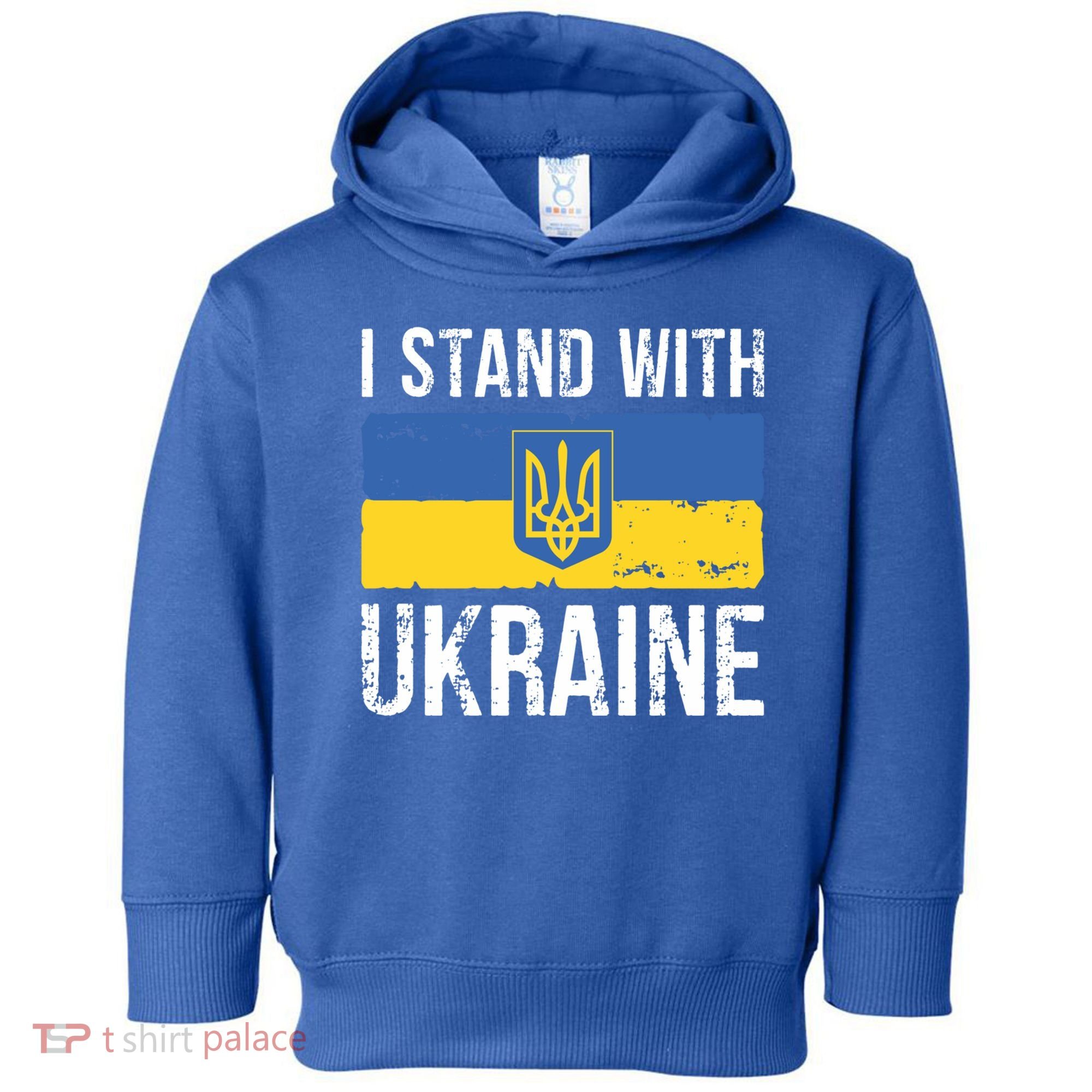 Ukrainians Support I Stand With Ukraine Flag Tees Cool Gift Toddler Hoodie