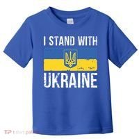 Ukrainians Support I Stand With Ukraine Flag Tees Cool Gift Toddler T-Shirt thumb 0