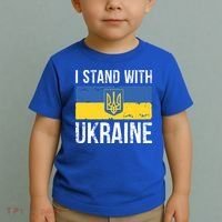 Ukrainians Support I Stand With Ukraine Flag Tees Cool Gift Toddler T-Shirt thumb 2