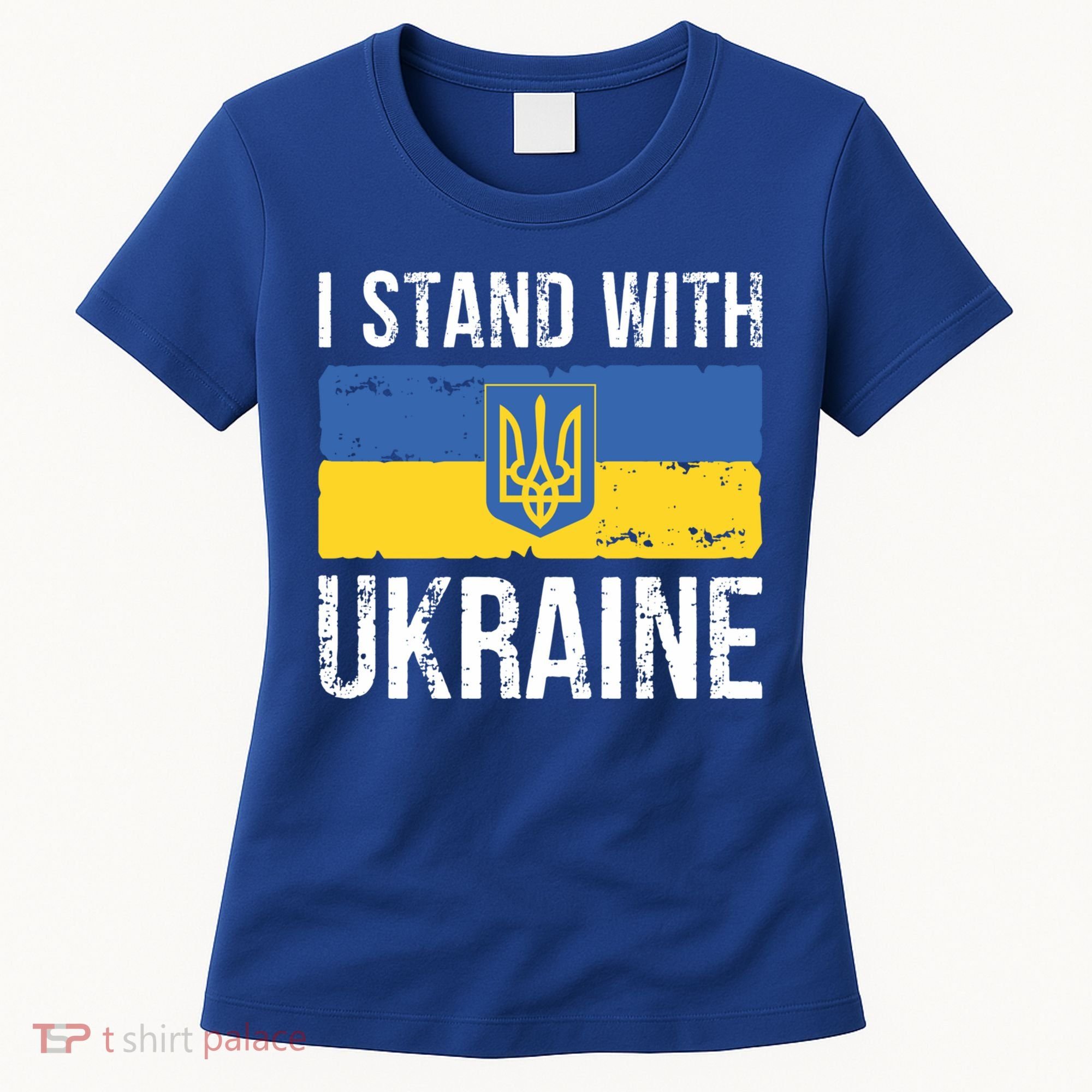 Ukrainians Support I Stand With Ukraine Flag Tees Cool Gift Women's T-Shirt