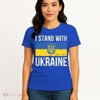 Ukrainians Support I Stand With Ukraine Flag Tees Cool Gift Women's T-Shirt thumb 4