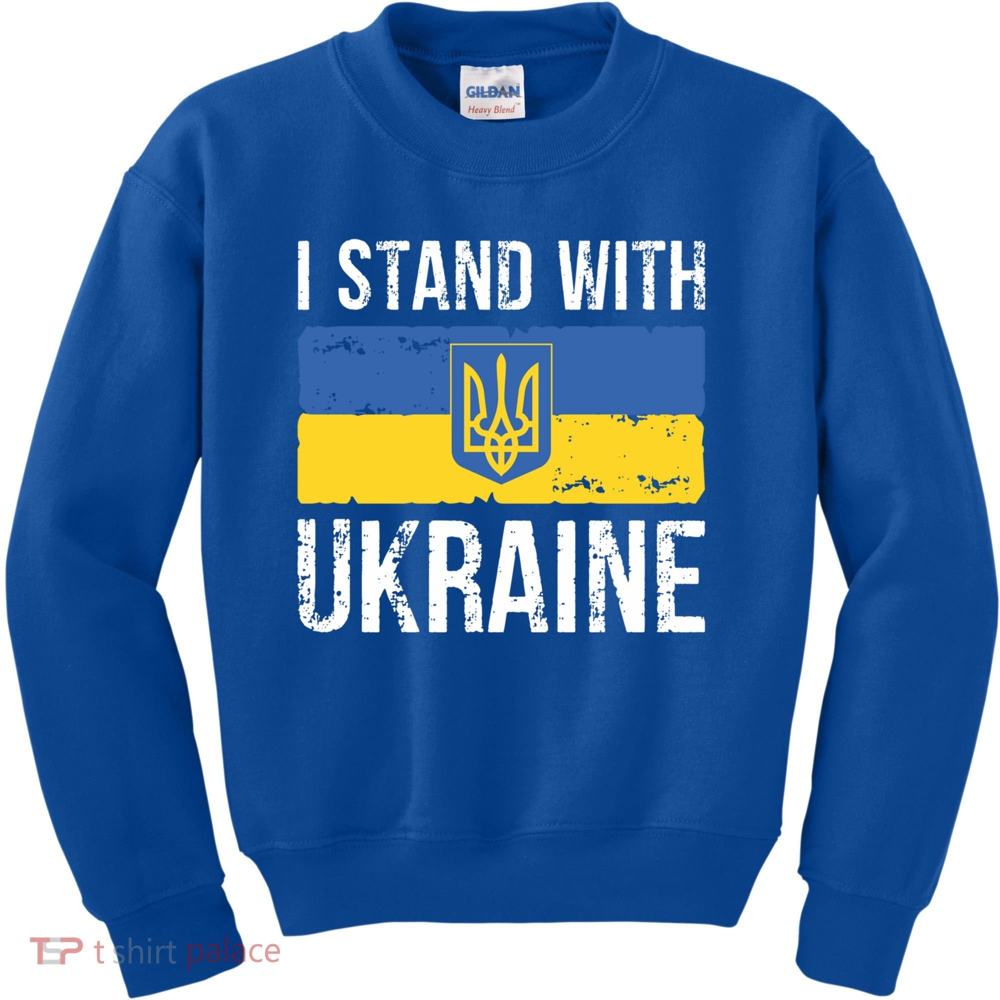 Ukrainians Support I Stand With Ukraine Flag Tees Cool Gift Kids Sweatshirt