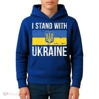 Ukrainians Support I Stand With Ukraine Flag Tees Cool Gift Kids Hoodie thumb 4