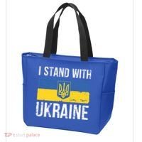 Ukrainians Support I Stand With Ukraine Flag Tees Cool Gift Tote Bag thumb 3