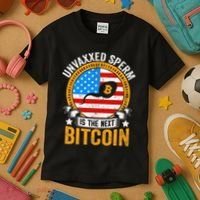 Unvaxxed Sperm Is The Next Bitcoin Kids T-Shirt thumb 3