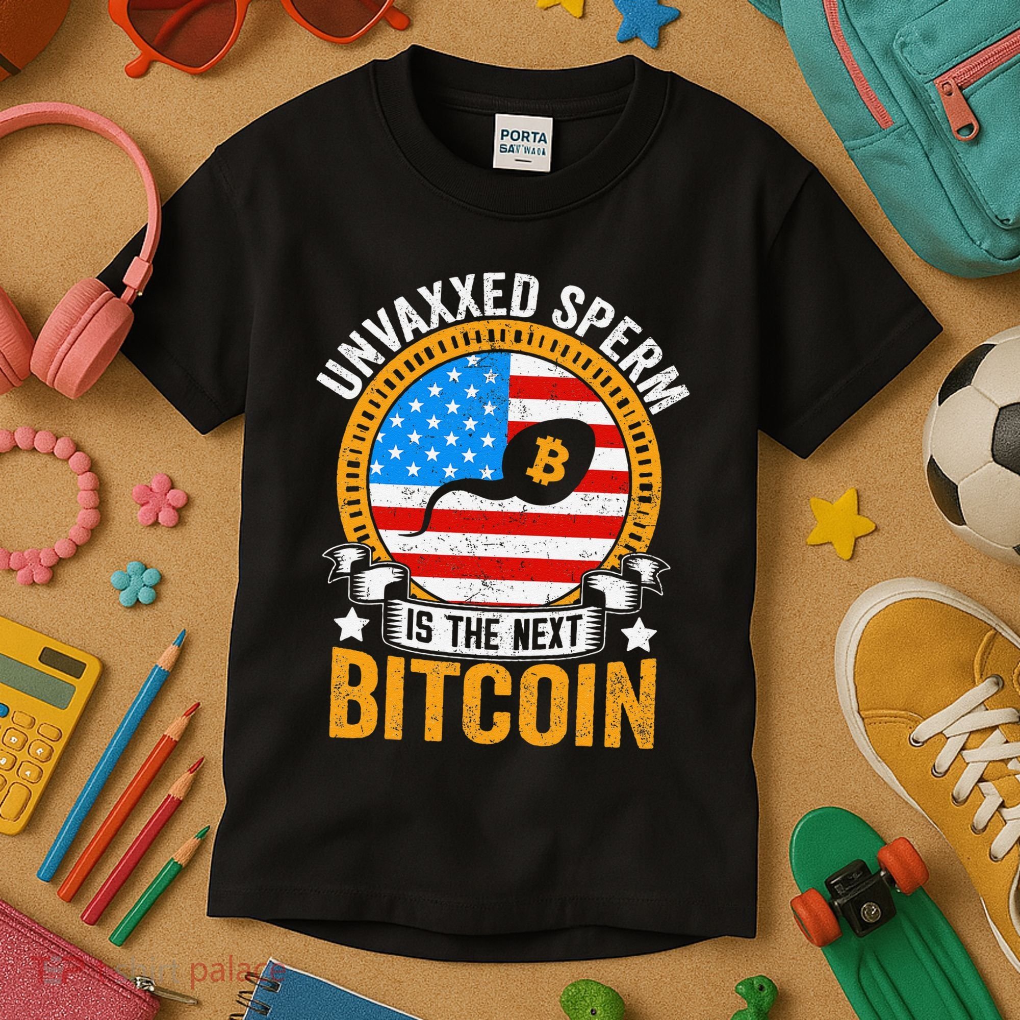 Unvaxxed Sperm Is The Next Bitcoin Kids T-Shirt
