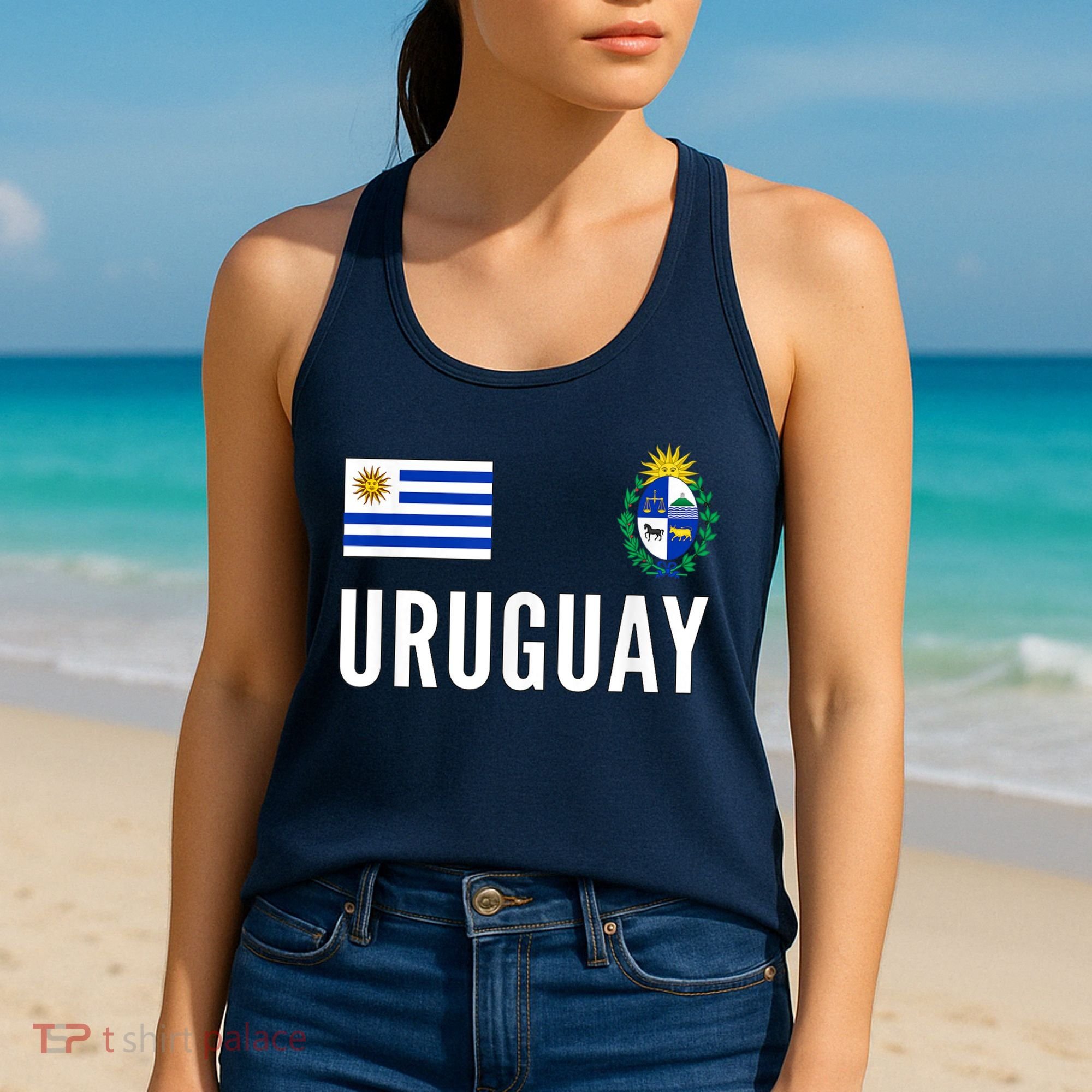 Uruguay Soccer Jersey Football Fan Support Women's Tank Top