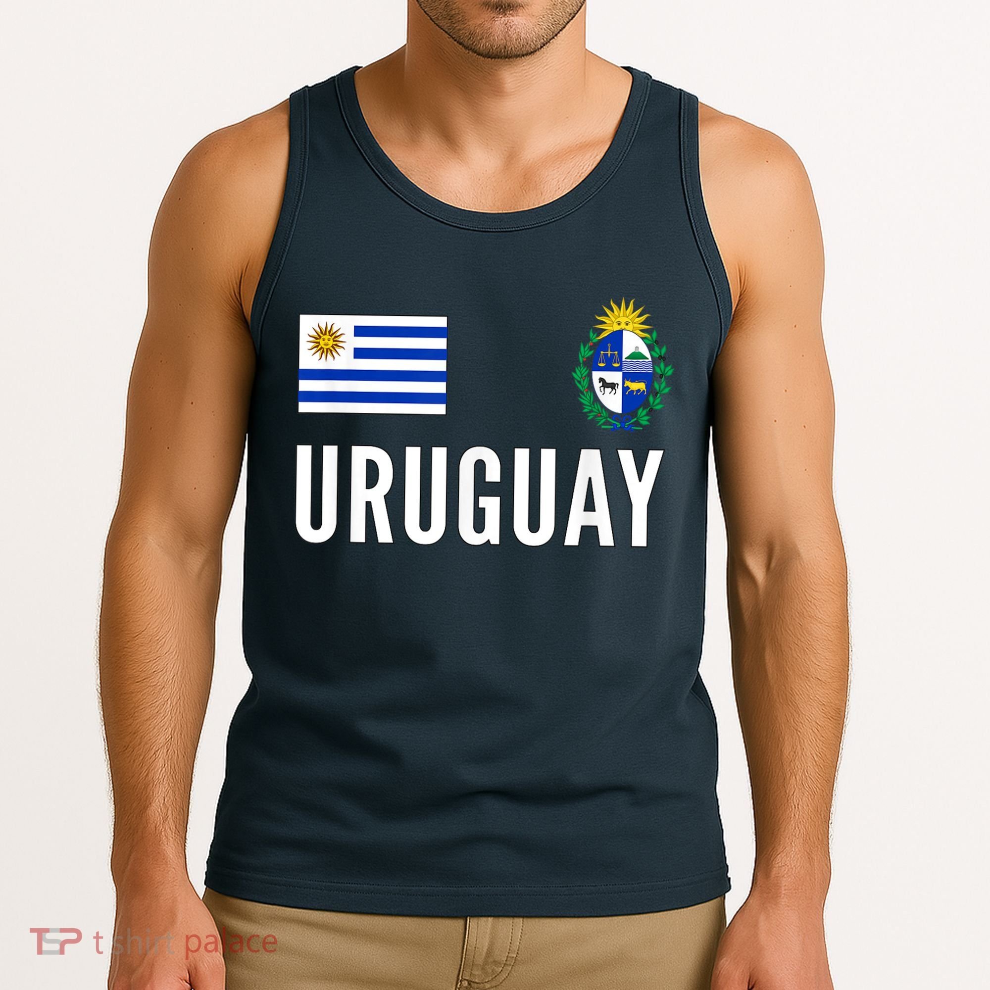 Uruguay Soccer Jersey Football Fan Support Tank Top