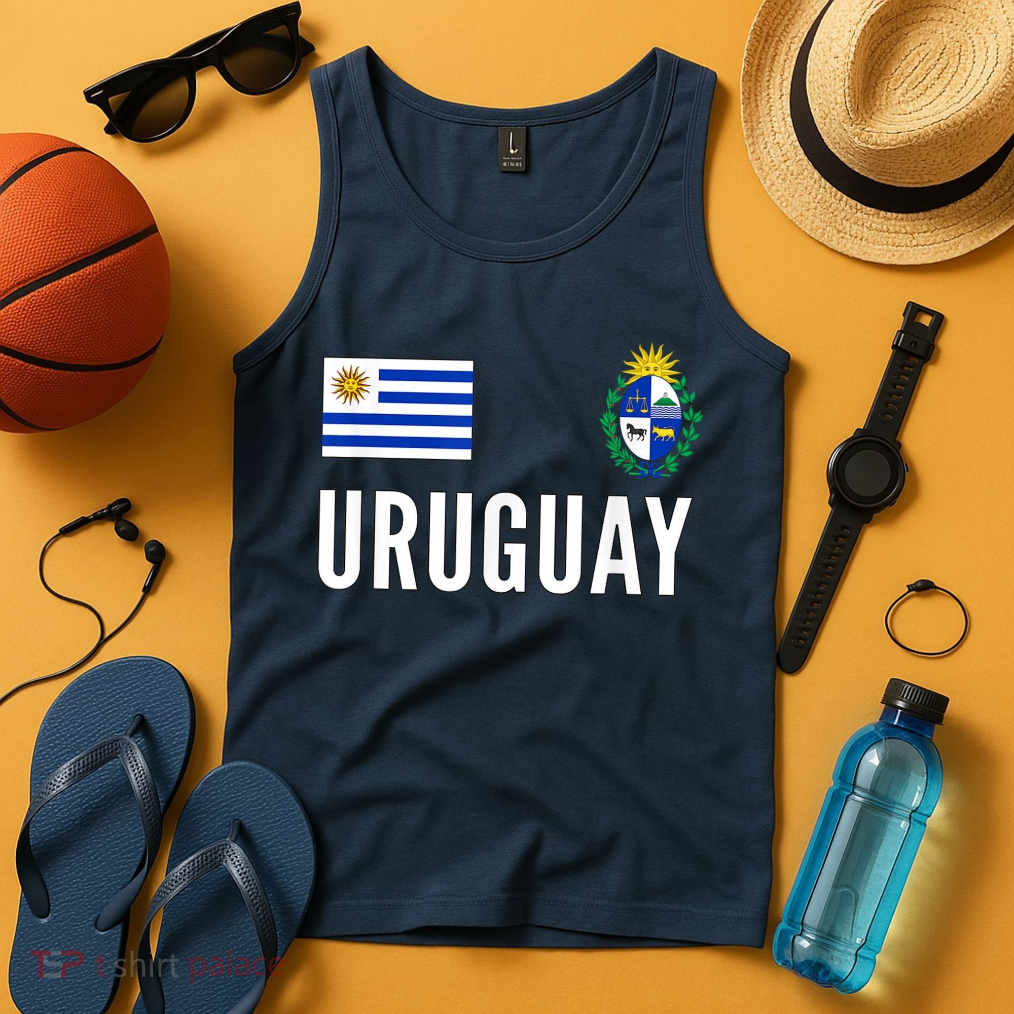 Uruguay Soccer Jersey Football Fan Support Tank Top