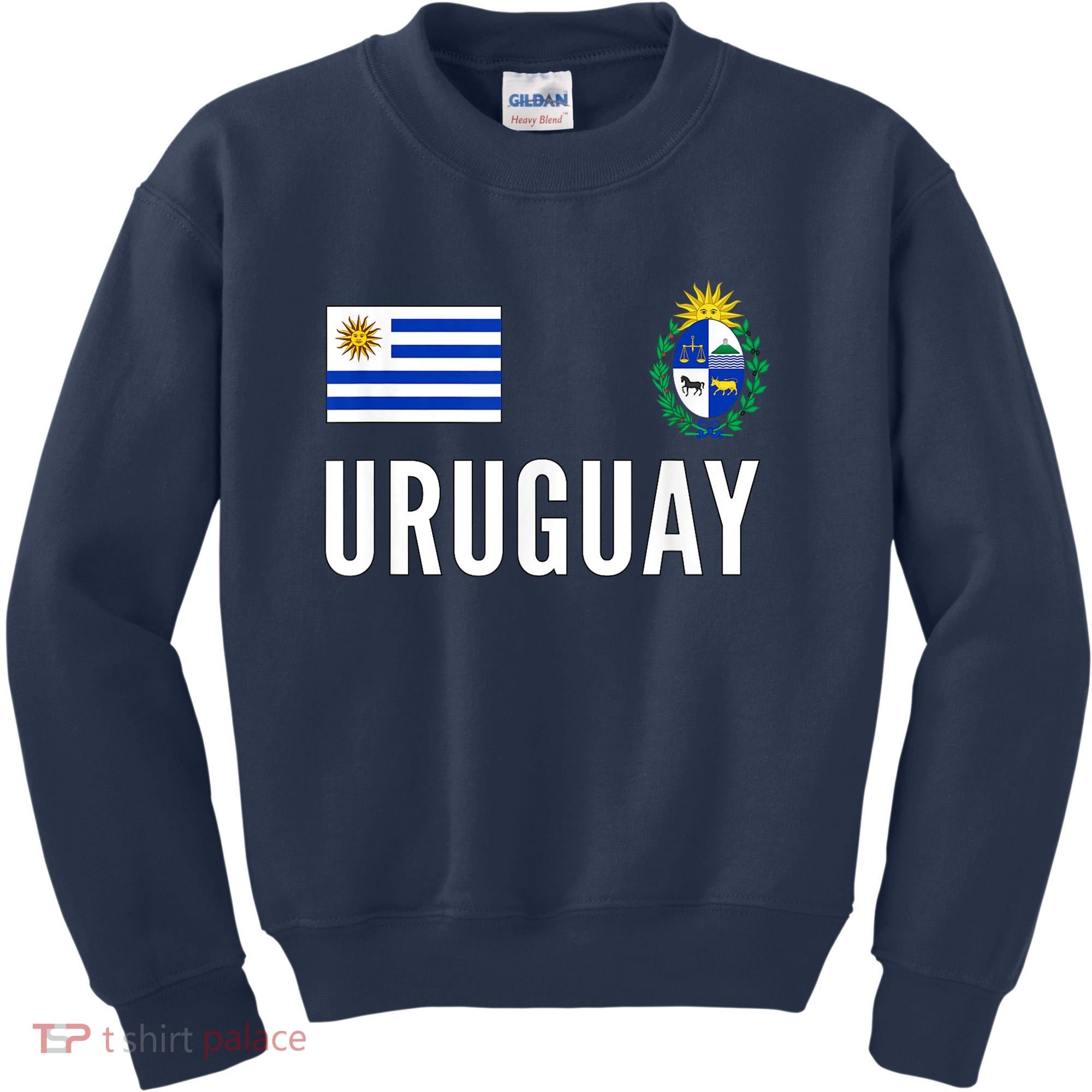 Uruguay Soccer Jersey Football Fan Support Kids Sweatshirt
