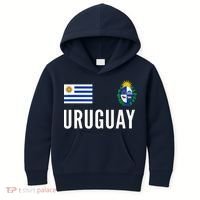 Uruguay Soccer Jersey Football Fan Support Kids Hoodie thumb 0