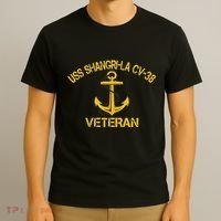 Uss Shangri La Cv 38 Aircraft Carrier Veteran Veterans Day T-Shirt thumb 3