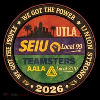 Union Strog Labor Movement UTLA Coaster thumb 2