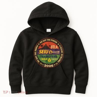 Union Strog Labor Movement UTLA Kids Hoodie