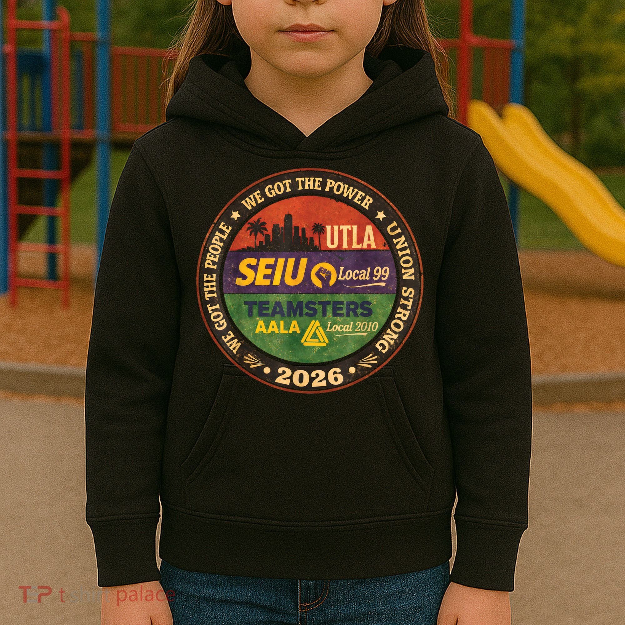Union Strog Labor Movement UTLA Kids Hoodie