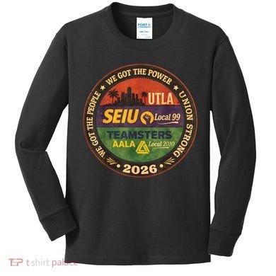 Union Strog Labor Movement UTLA Kids Long Sleeve Shirt