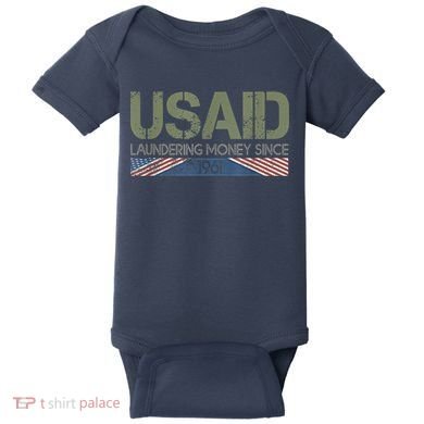 Usaid Satire Laundering Money Since 1961 Baby Bodysuit