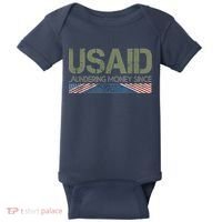 Usaid Satire Laundering Money Since 1961 Baby Bodysuit thumb 0