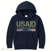 Usaid Satire Laundering Money Since 1961 Kids Hoodie thumb 0