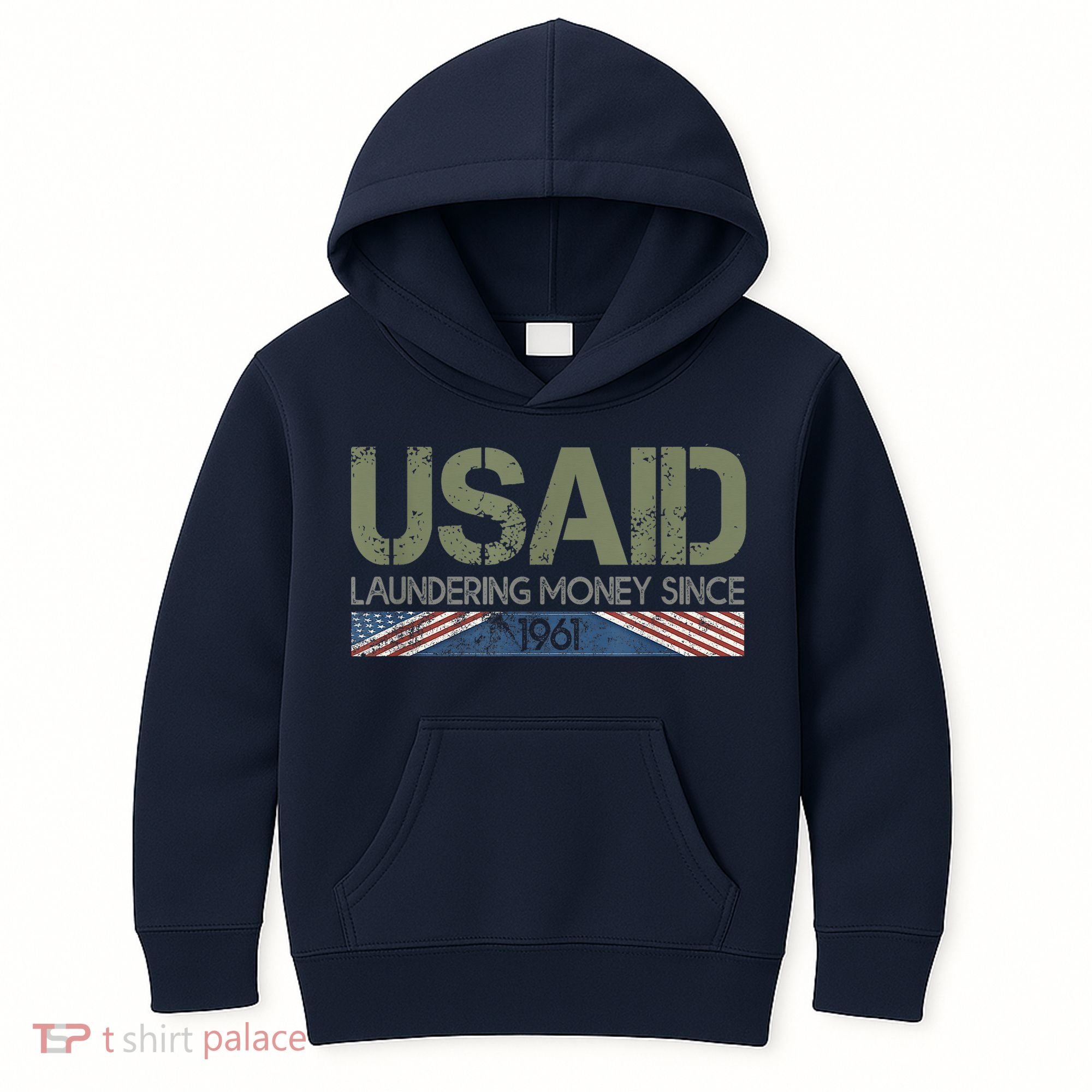 Usaid Satire Laundering Money Since 1961 Kids Hoodie