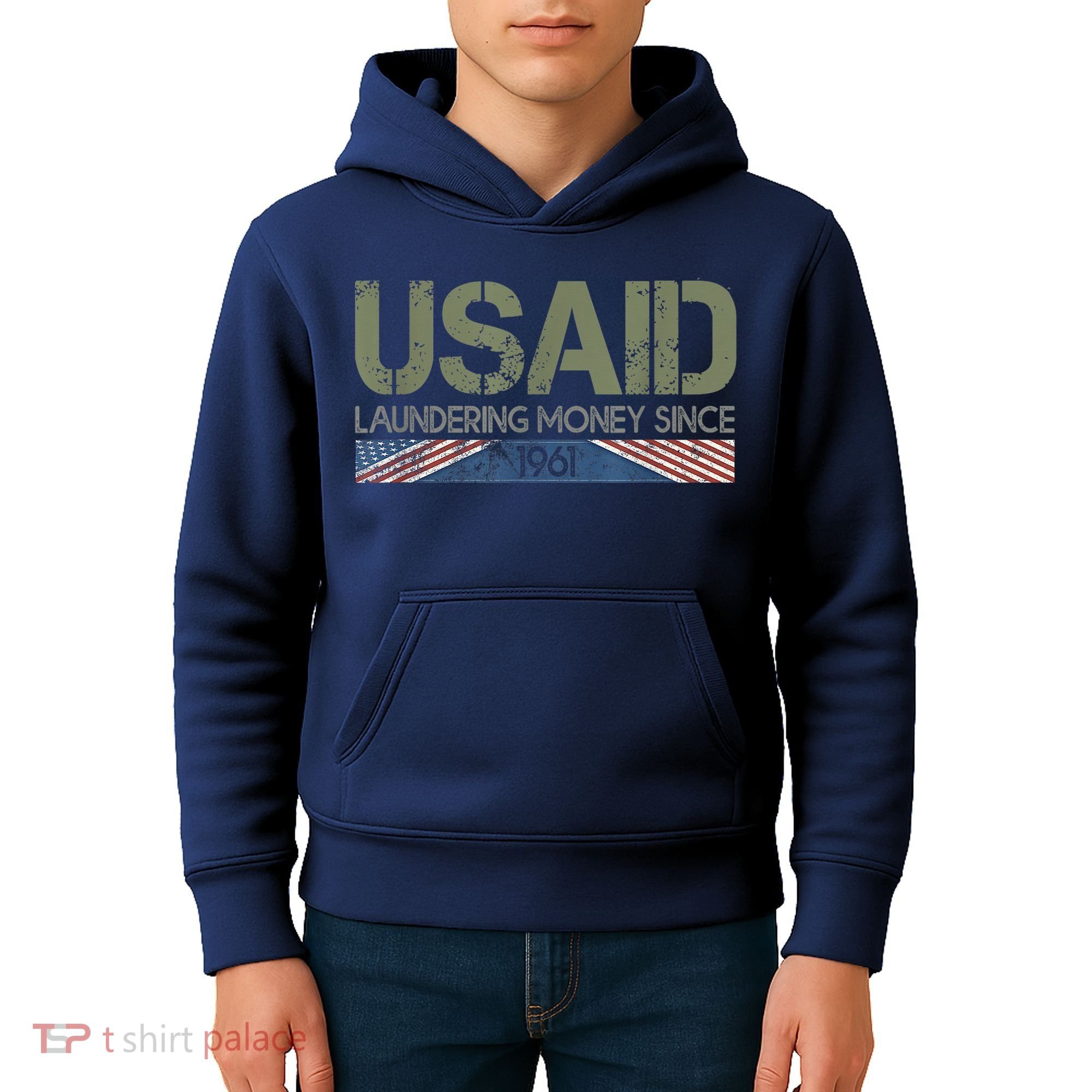 Usaid Satire Laundering Money Since 1961 Kids Hoodie