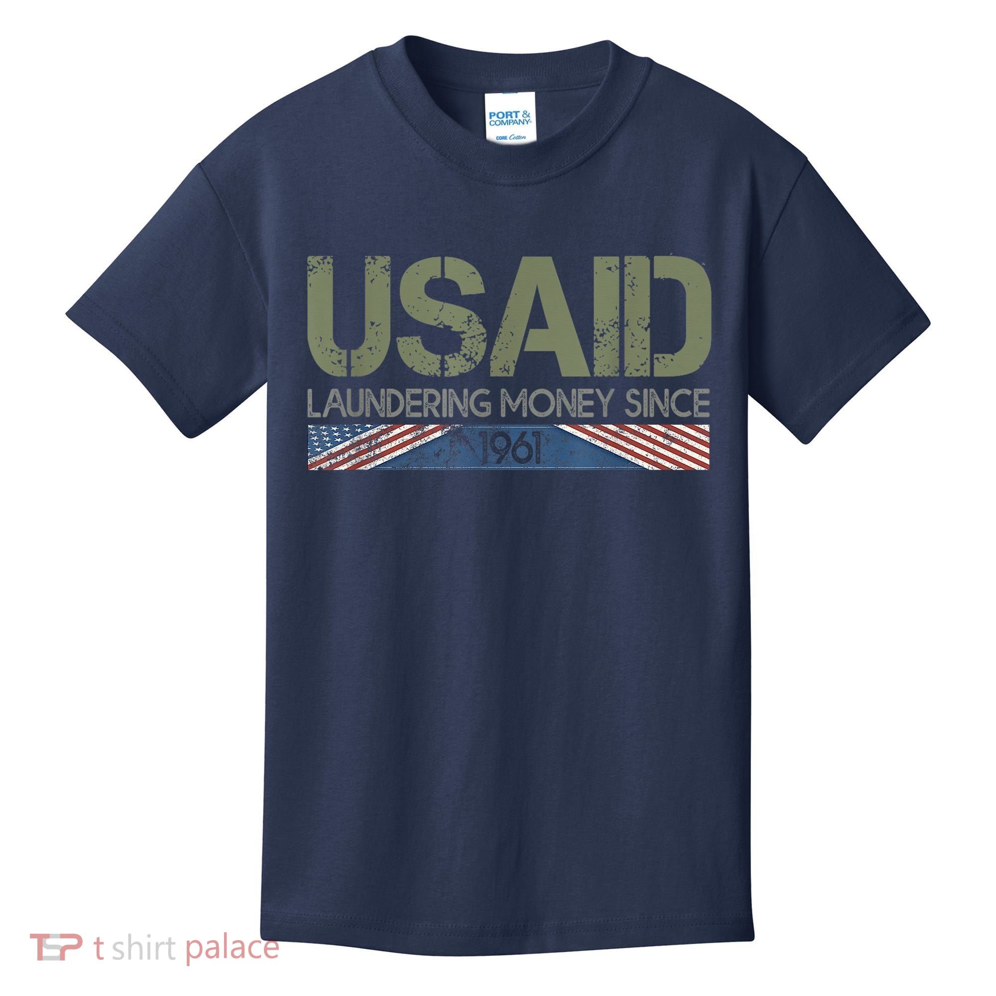Usaid Satire Laundering Money Since 1961 Kids T-Shirt