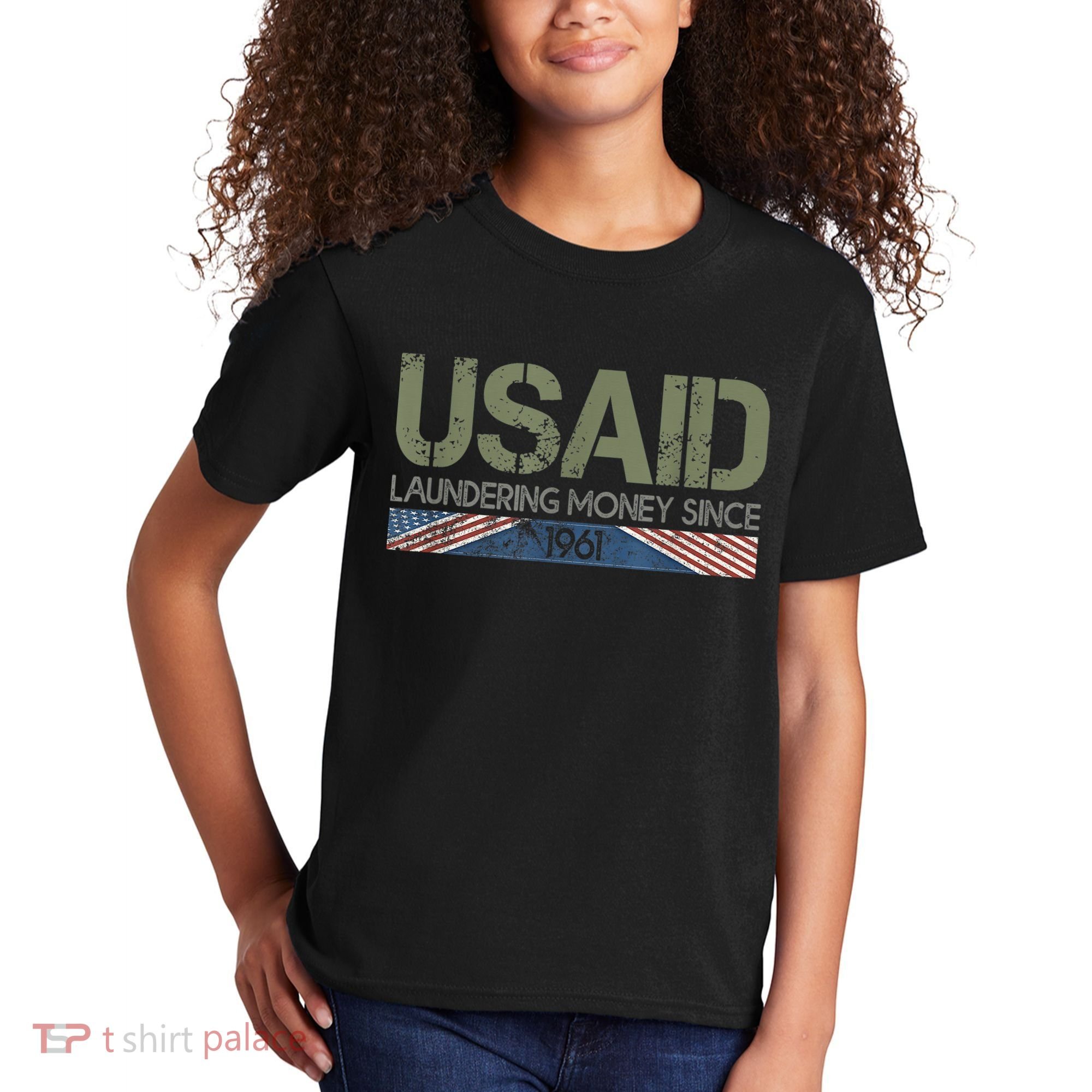 Usaid Satire Laundering Money Since 1961 Kids T-Shirt