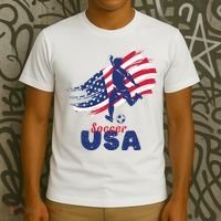 USA Soccer Lovers, Player The Team Shirt Soccer USA Flag T-Shirt thumb 3